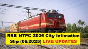 RRB NTPC CBT 1 City Slip 2026 (Link 