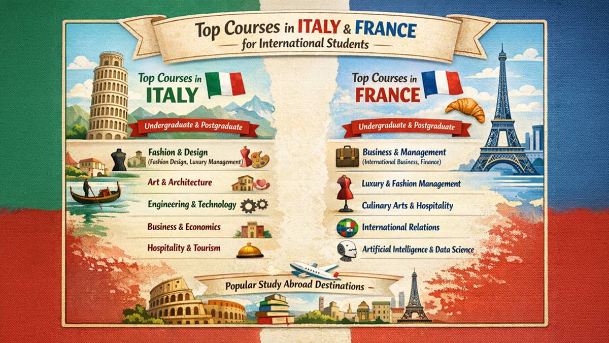 Top courses in ITALY & FRANCE