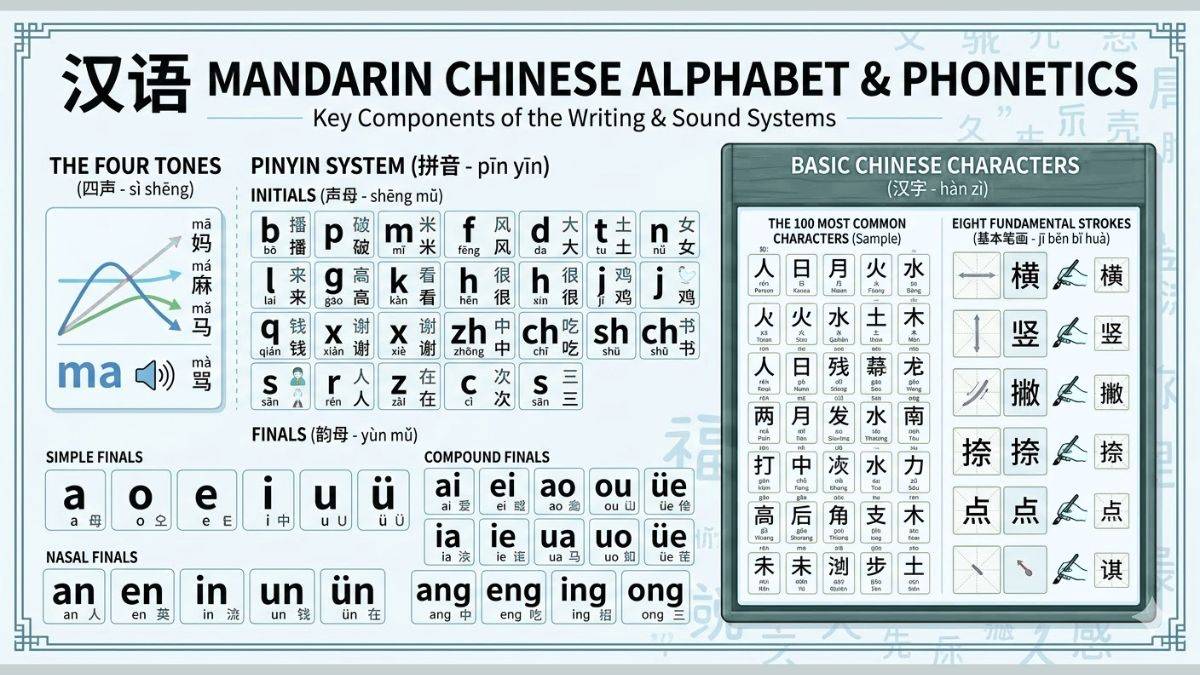 Mandarin Chinese Alphabets