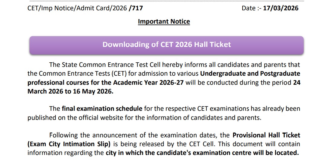 MH CET Law 2026 
