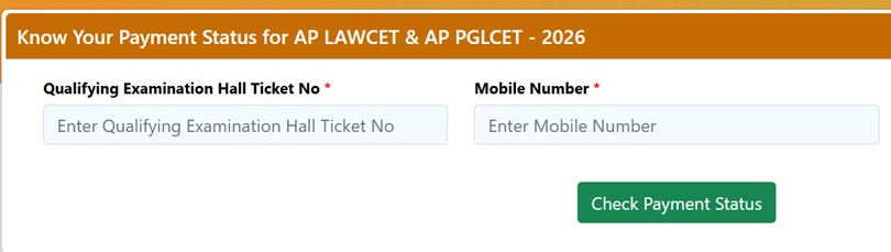 AP LAWCET 2026 Application payment status