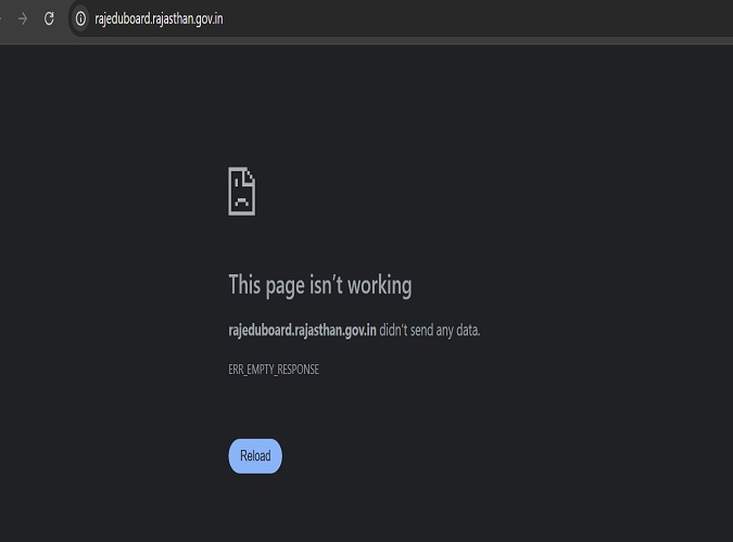 RBSE Official Website Down