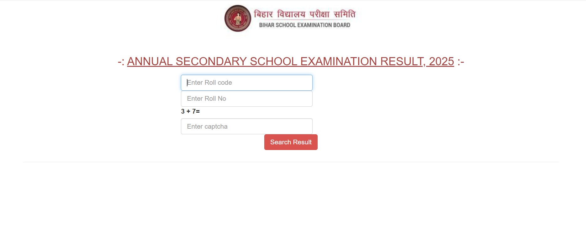 BSEB 10th Result Login 2026