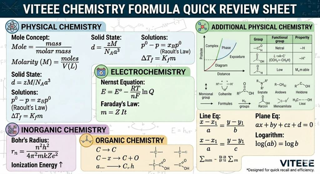 VITEEE Important Formulas for Chemistry