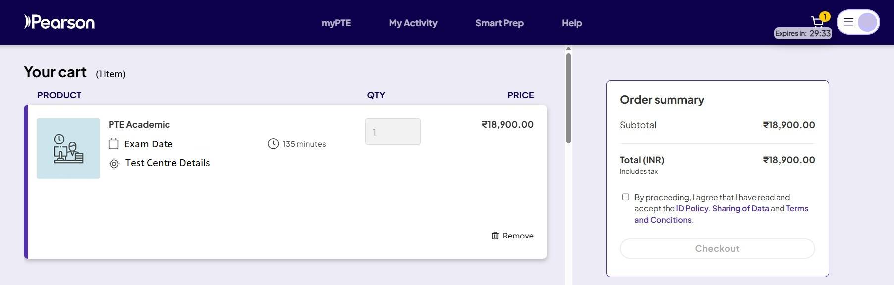 PTE Academic Slot Booking
