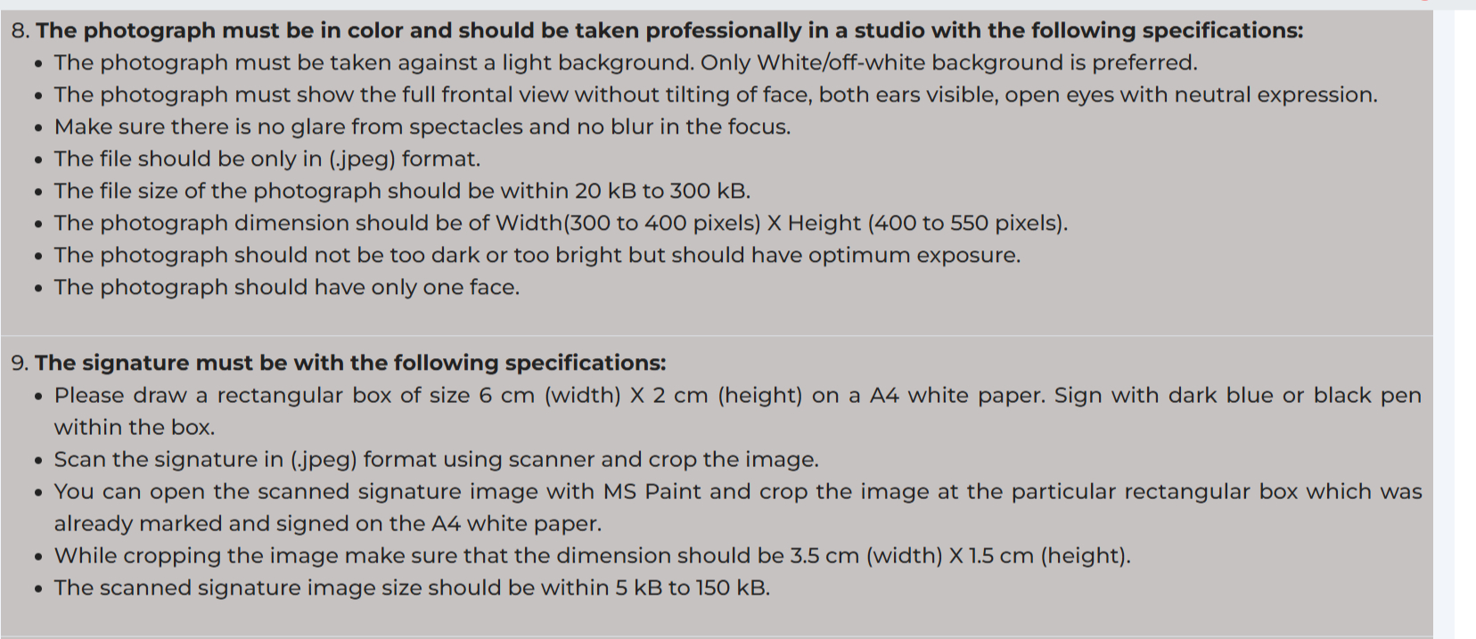 VITEEE 2026 photo and signature guidelines