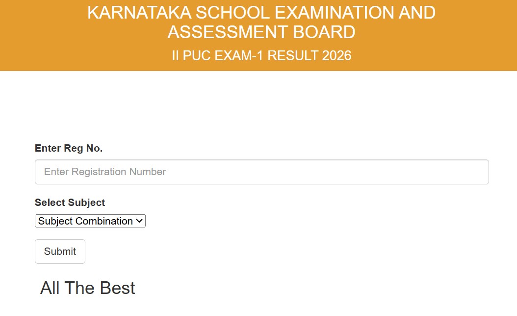 Karnataka 2nd PUC Result