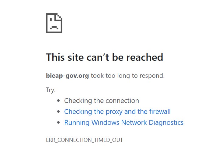 AP Inter website down
