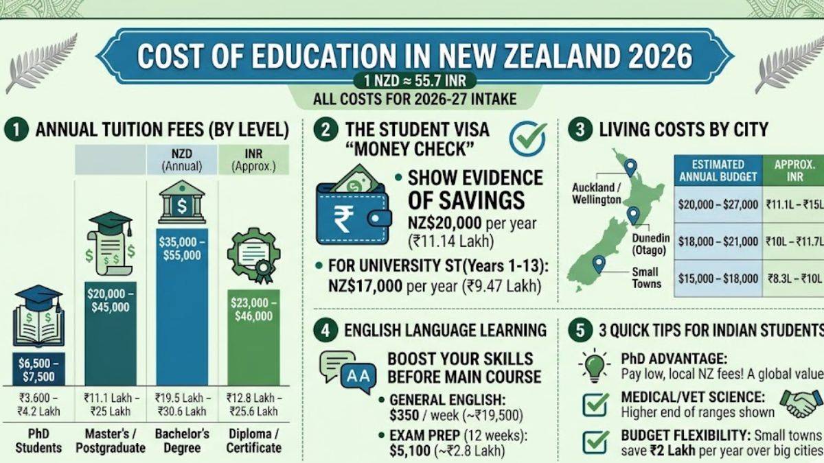 Cost of studying in New Zealand