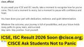 ICSE, ISC Result 2026 Soon @cisce.or