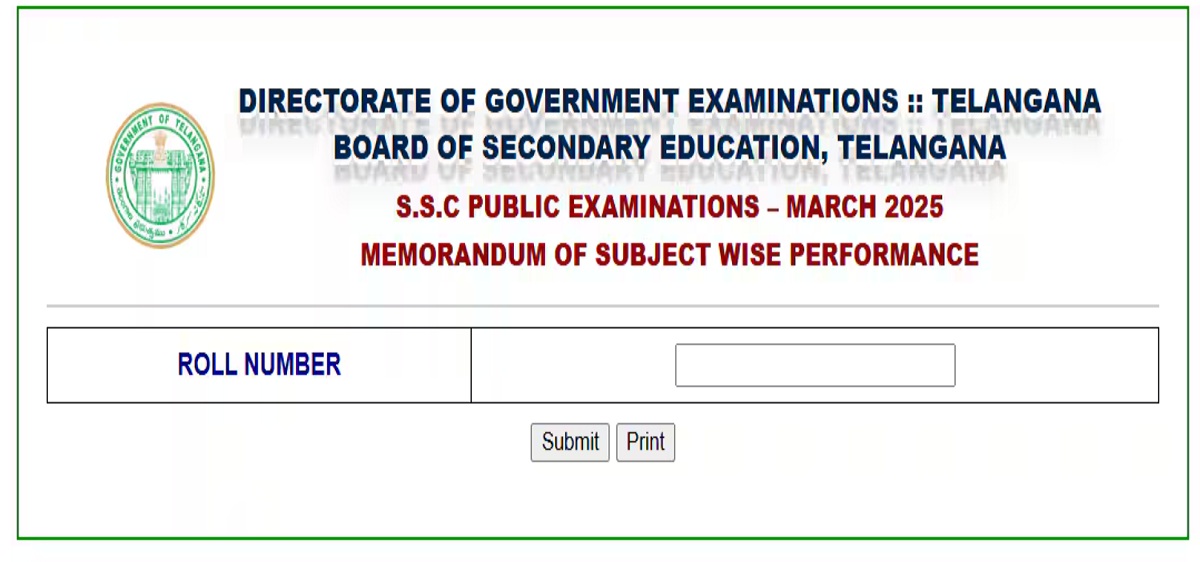 TS SSC Result Login