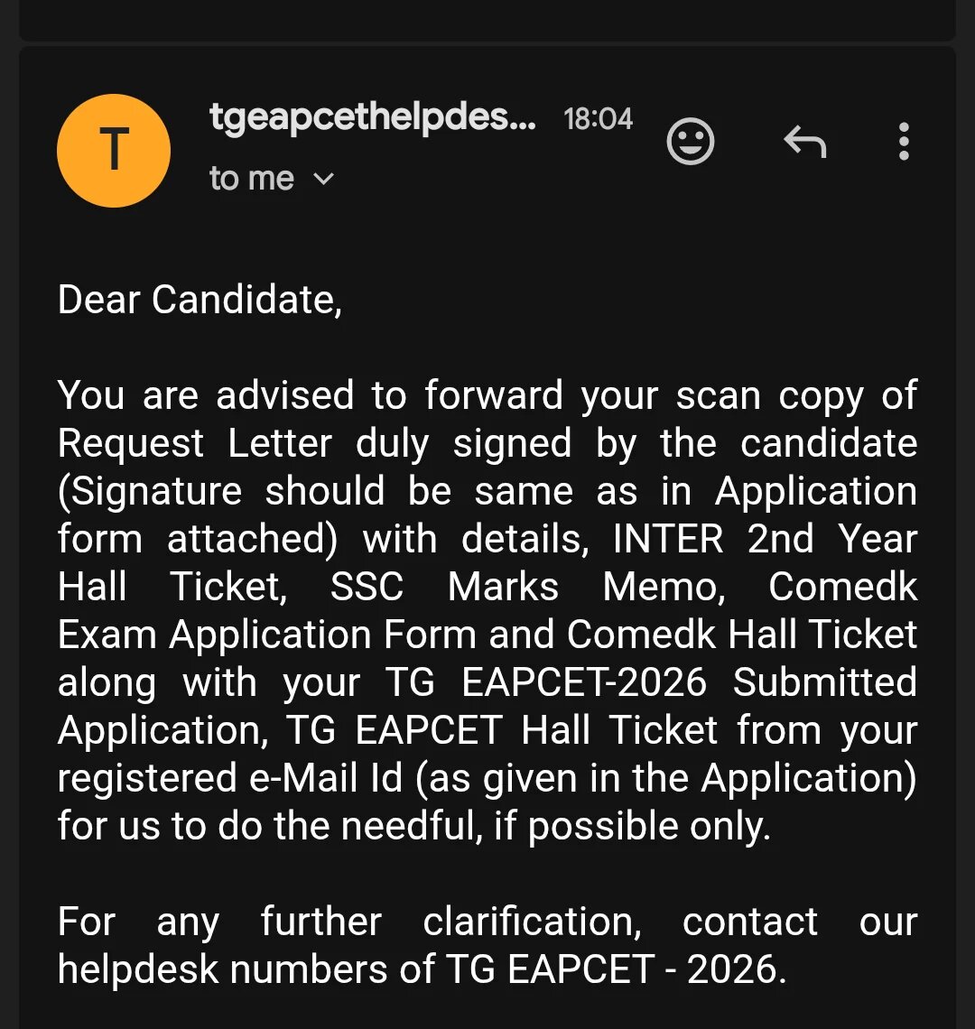 TS EAMCET Dates 2026 Clash