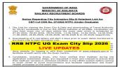 RRB NTPC Undergraduate Exam 2026 Cit