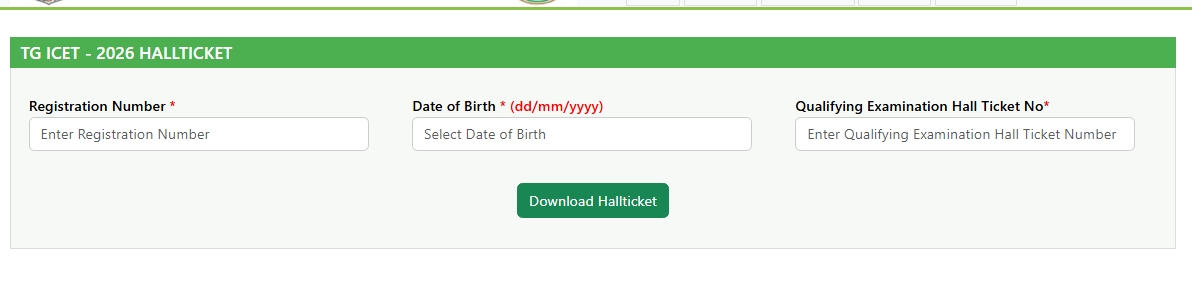 TS ICET 2026 Hall Ticket Download Link