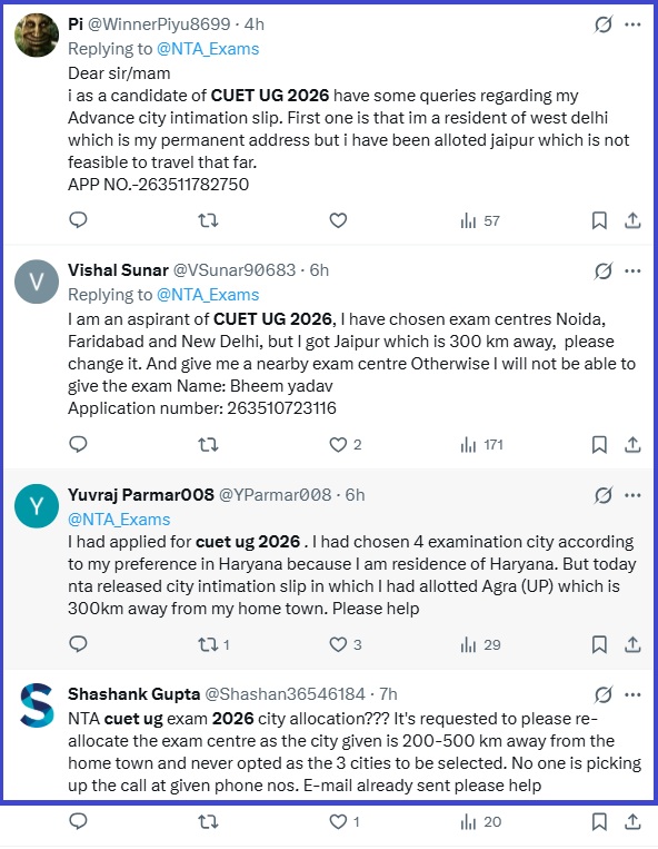 CUET Centre Issue 2026