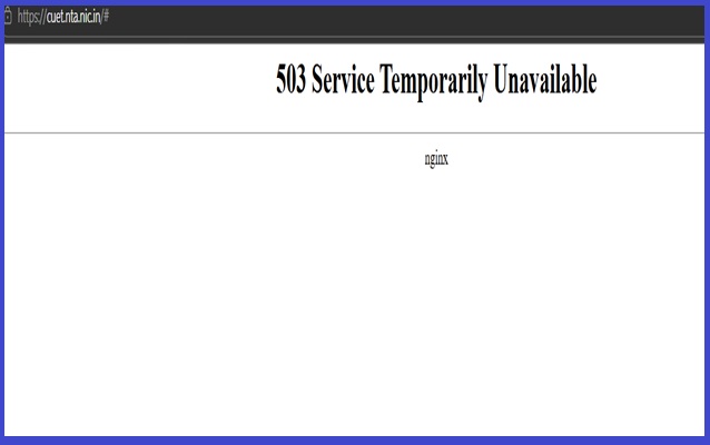 CUET UG 2026 Website Error