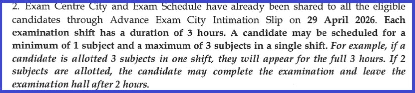 CUET UG Slot Timing 2026