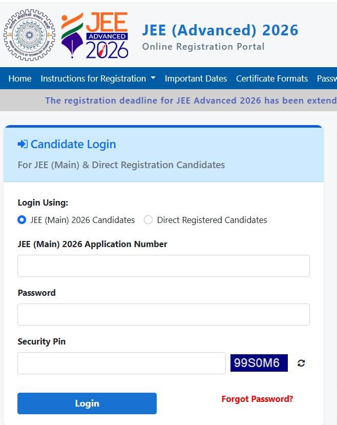 JEE-Advanced-Login-2026
