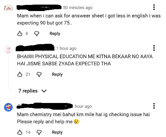 CBSE 12th result 2026 student's reaction