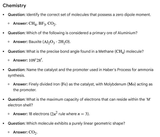 AP EAMCET memory based questions shift 1 may 13 chemistry