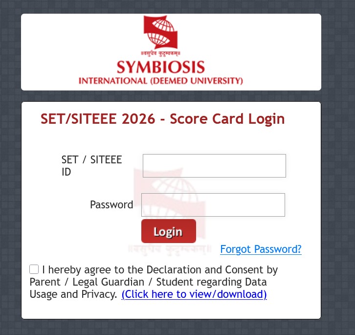 SET Exam Scorecard 2026