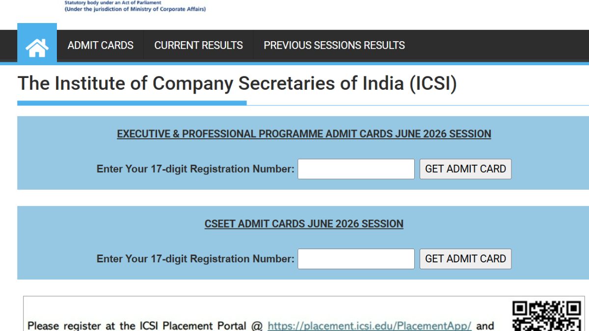 CSEET Admit Card Login