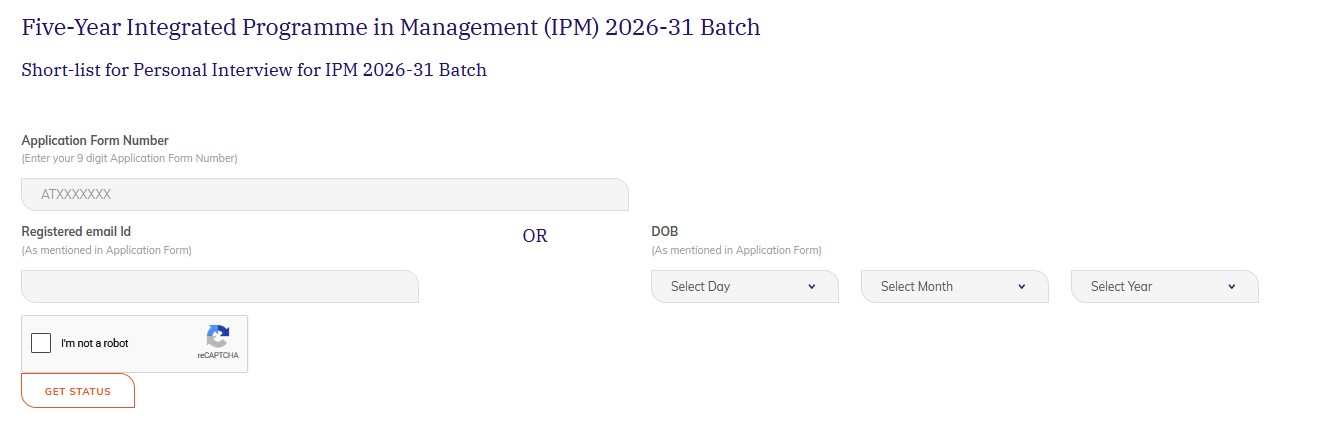 IPMAT 2026 PI Shortlisting