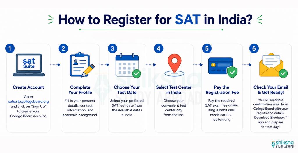 How to register for SAT in india