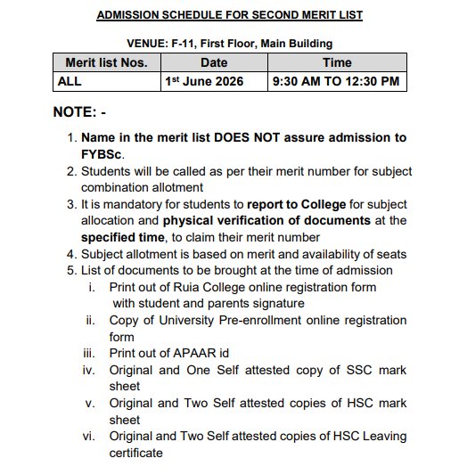 Ramnarain Ruia College Admission Information 2026