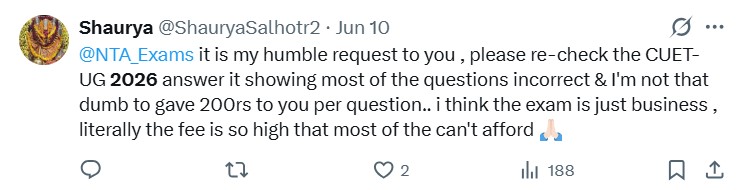 CUET Answer Key 2026 Issue