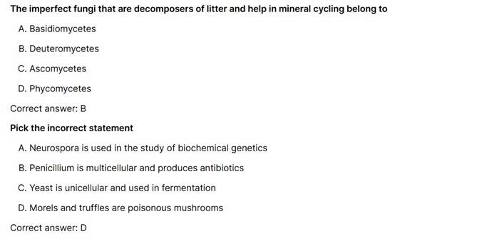 Biological Classification NEET PYQ
