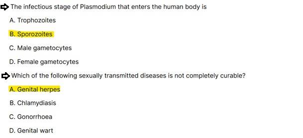 Human Health and Disease PYQ