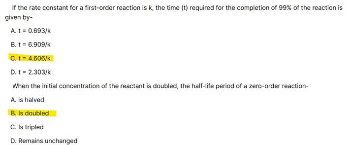 Chemical Kinetics NEET PYQ