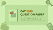 Download CAT 2019 Question Paper (PD
