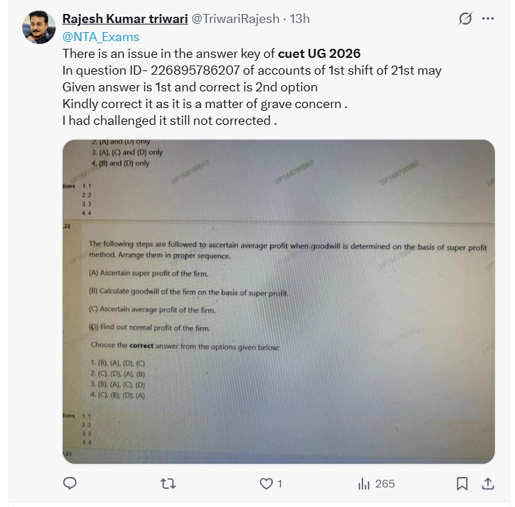 CUET Final Answer Key