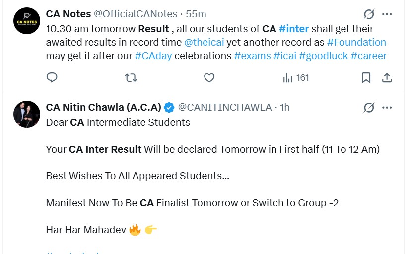 CA Inter Result 2026