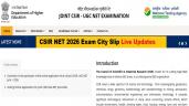 CSIR NET 2026 Exam City Slip OUT Liv