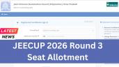 JEECUP 2026 Round 3 Seat Allotment (