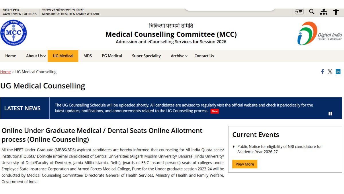 MCC NEET Counselling