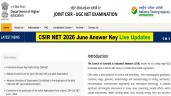 CSIR NET 2026 Answer Key Live: June 