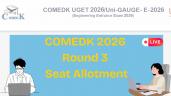 COMEDK 2026 Round 3 Seat Allotment (