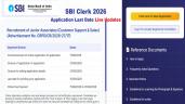 SBI Clerk 2026 Application Form Last