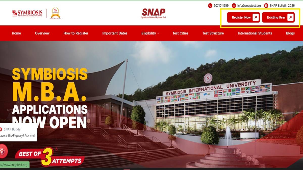 SNAP 2026 registration page