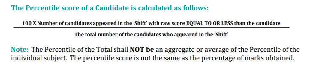 JEE Mains normalisation formula