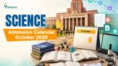 Science Admission Calendar October 2